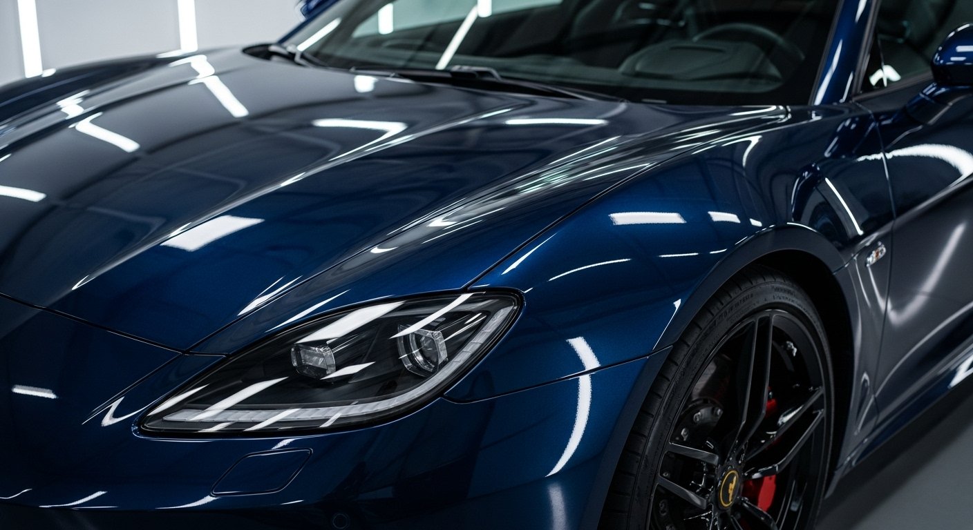 Carro com brilho intenso após serviços da M2 Estética