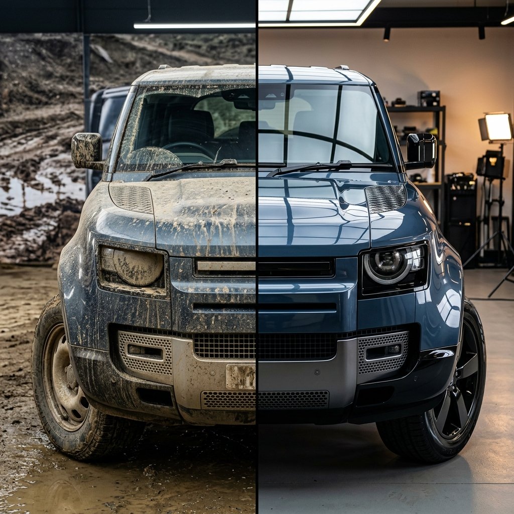 Antes e Depois da Lavagem Automotiva